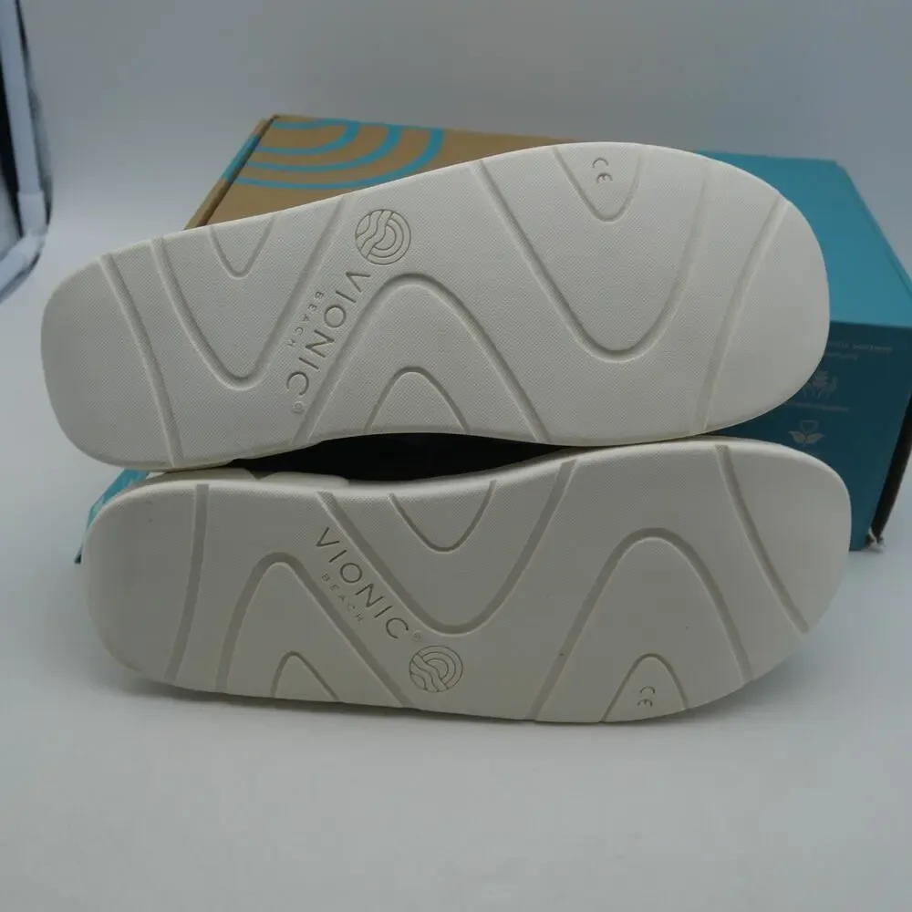 NEW Vionic Men's 8.5 Seaview Olive Canvas Shoes Slip-On  Arch Support
